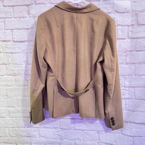 Banana Republic SZ 10 Camel 97% Wool Blazer GORGEOUS - Picture 2 of 5